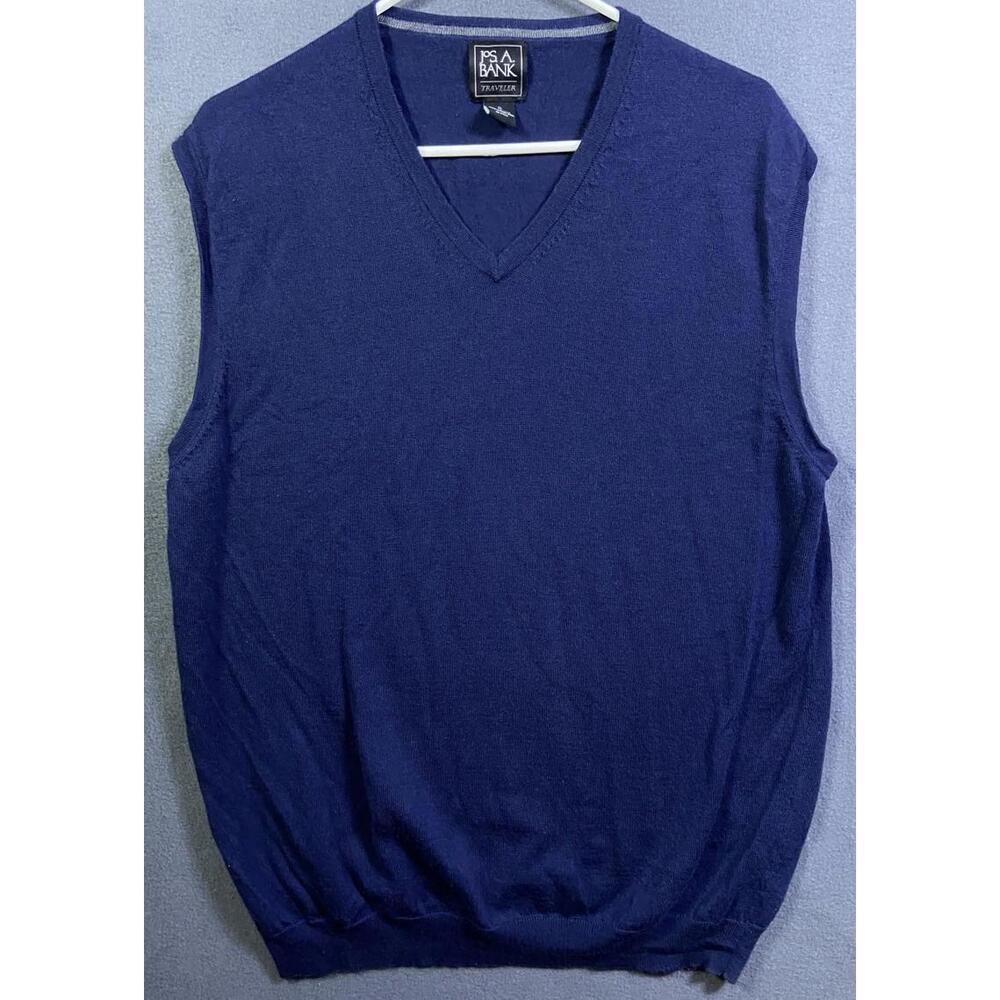 Jos. A. Bank Traveller Old Money Merino Wool Sweater Vest XLarge Preppy Academia